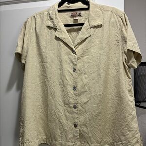 Silk Tropical Short Sleeve Camp Shirt XL